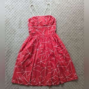 Anthropologie Red and White Retro Sundress